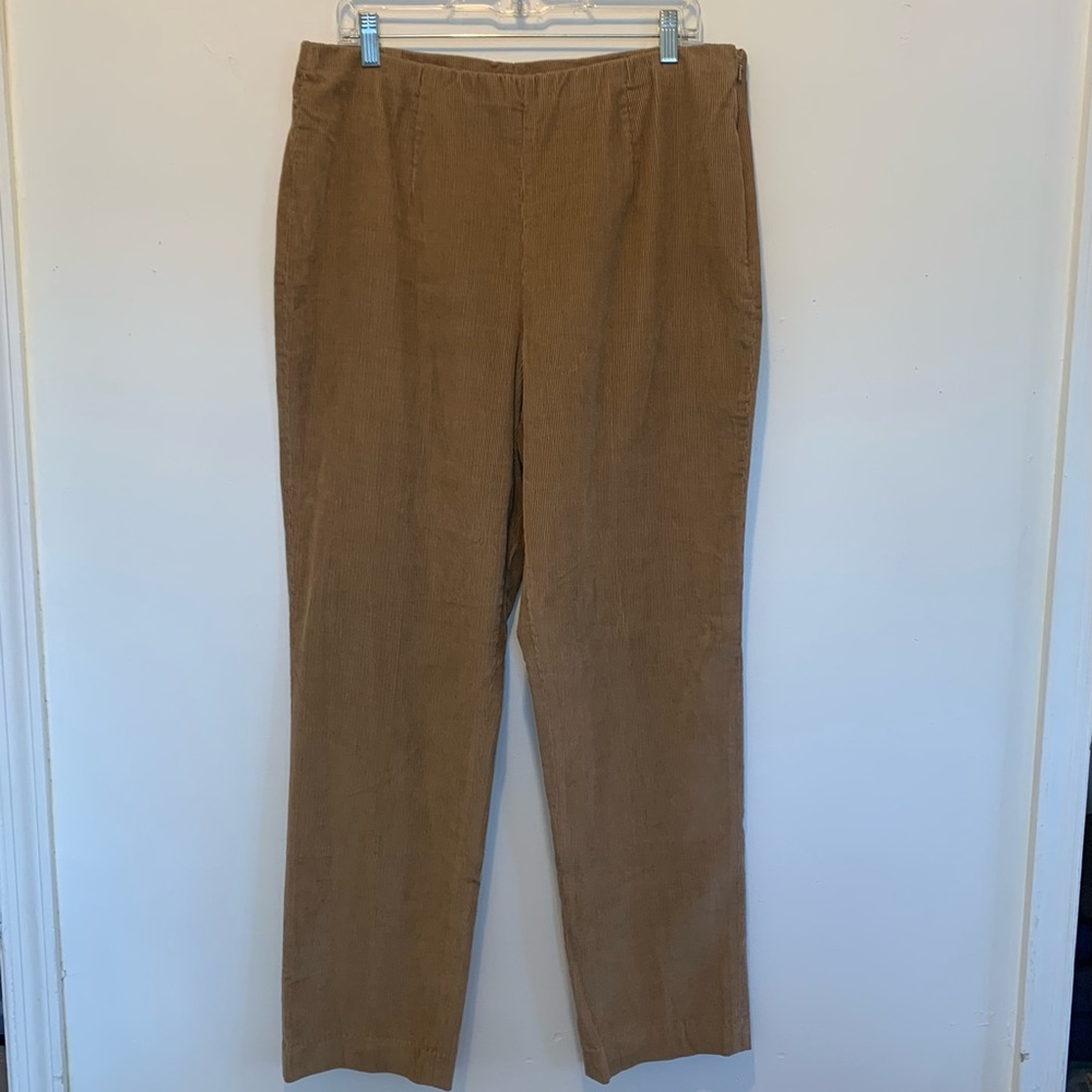 Vintage Eddie Bauer Bremerton Fit Tapered Brown Corduroy Pants 16 - Picture 9 of 9